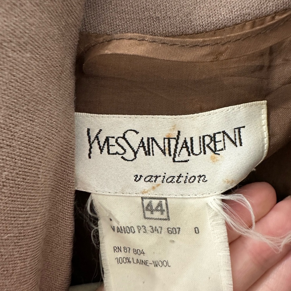 Vintage Yves Saint Laurent Variation Wool Pantsuit